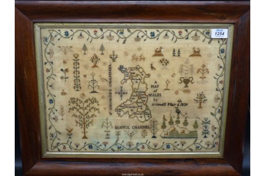 A Rosewood framed sampler by A. - Image 1 of 4