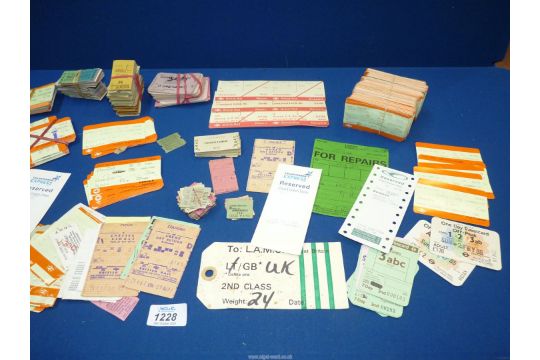 A box of various Railway tickets. - Image 1 of 3