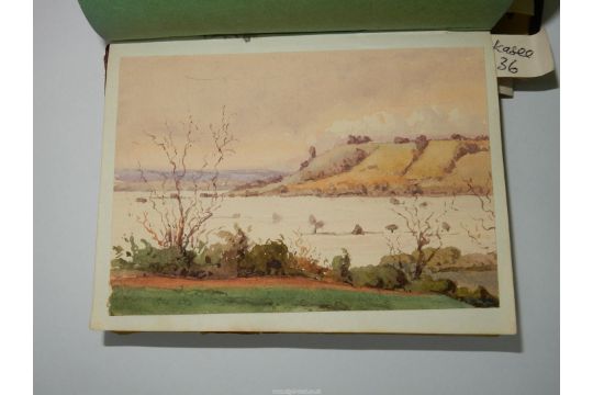 A rare early 19th century artist Sketchbook, 12cm x 9cm, with up to forty sketches, watercolours, - Image 54 of 93