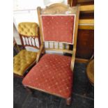 An upholstered nursing chair