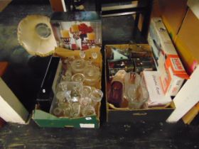 A qty of crystal glass etc.