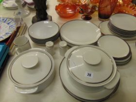 A Thomas White and Silver six place dinner service