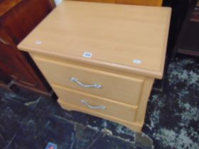 Two drawer bedside cabinet
