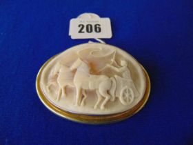 Yellow metal Cameo,