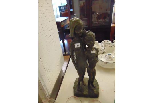 A Dutch sculpture of two girls,