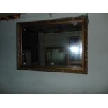 Two gilt framed bevelled mirror 87 x 61 cm
