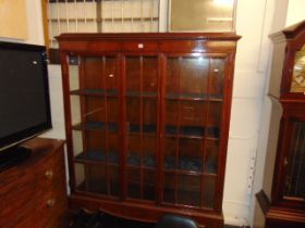 A Mahogany three door bookcase