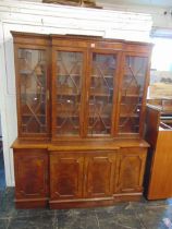 A Mahogany breakfront bookcase