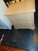 Two drawer bedside cabinet