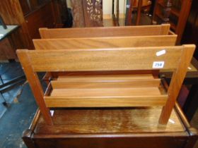 A mid century Teak magazine rack