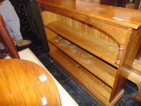 A Pine open bookcase