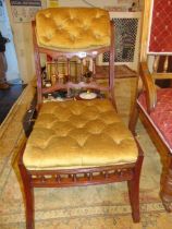 An upholstered nursing chair