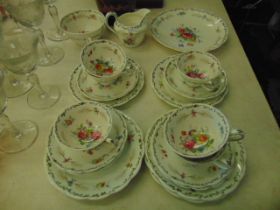A twenty one piece tea set Grosvenor china