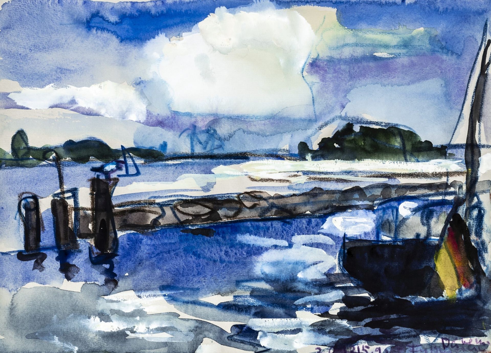 Fussmann, Klaus. Dänemark. Aquarell,