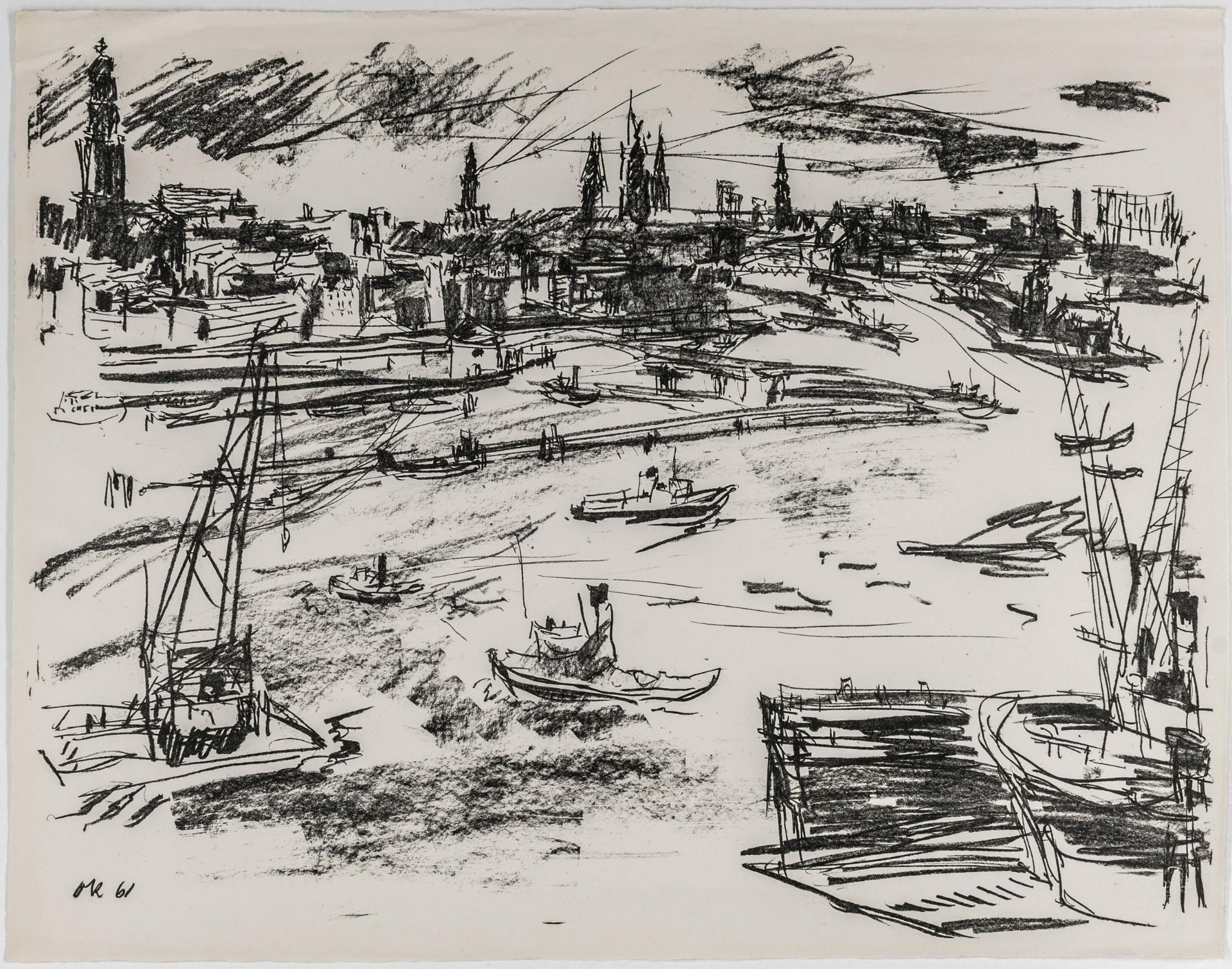 Kokoschka, Oskar. Hamburger Hafen. - Bild 2 aus 3