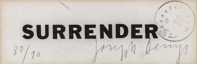 Beuys, Joseph. Surrender I.