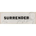 Beuys, Joseph. Surrender I.