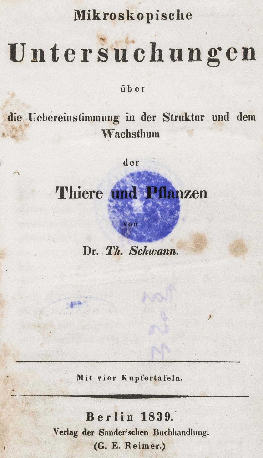 Biologie - Schwann, Theodor. - Bild 2 aus 2