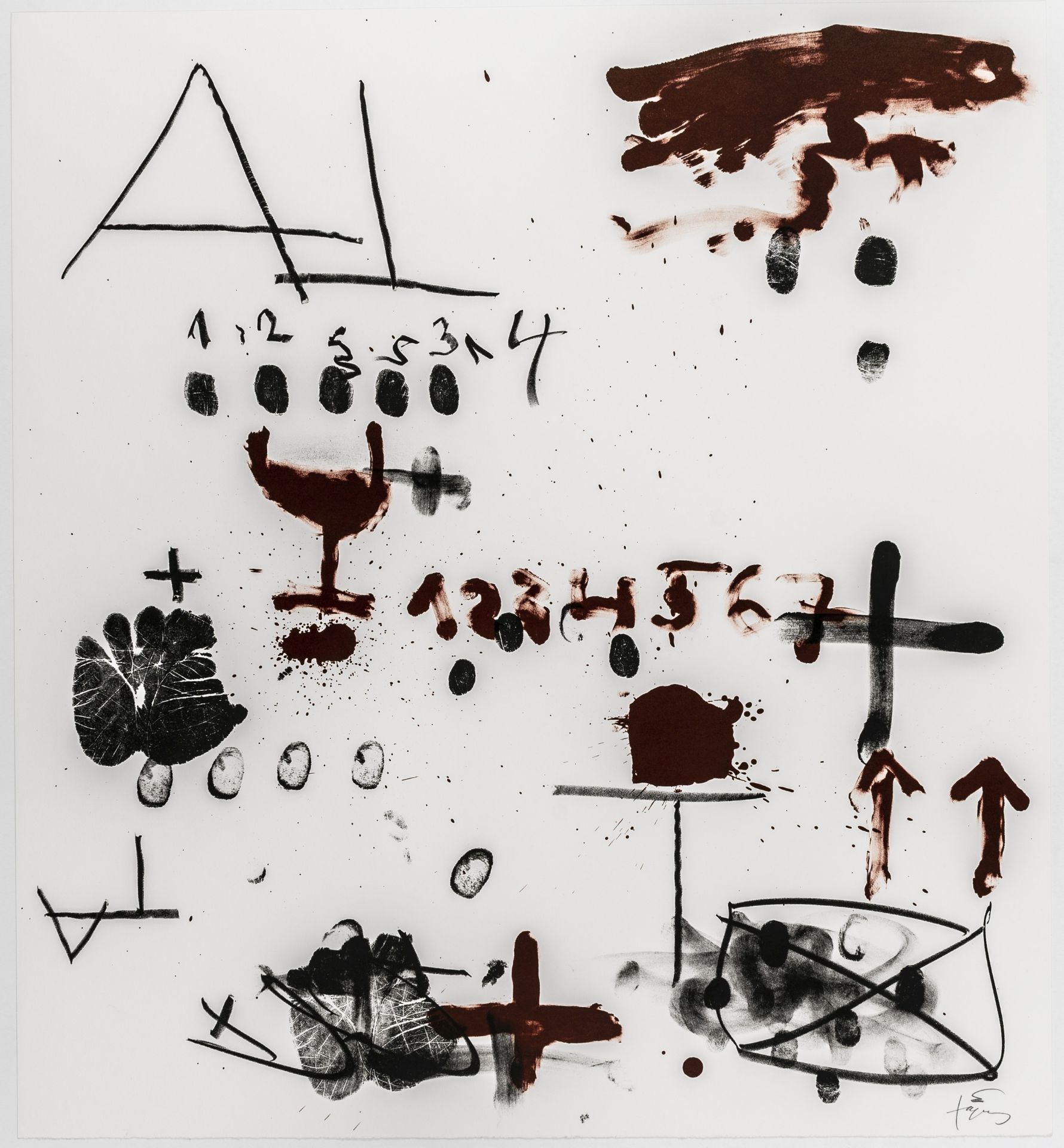 Tàpies, Antoni. Ohne Titel. - Bild 2 aus 2