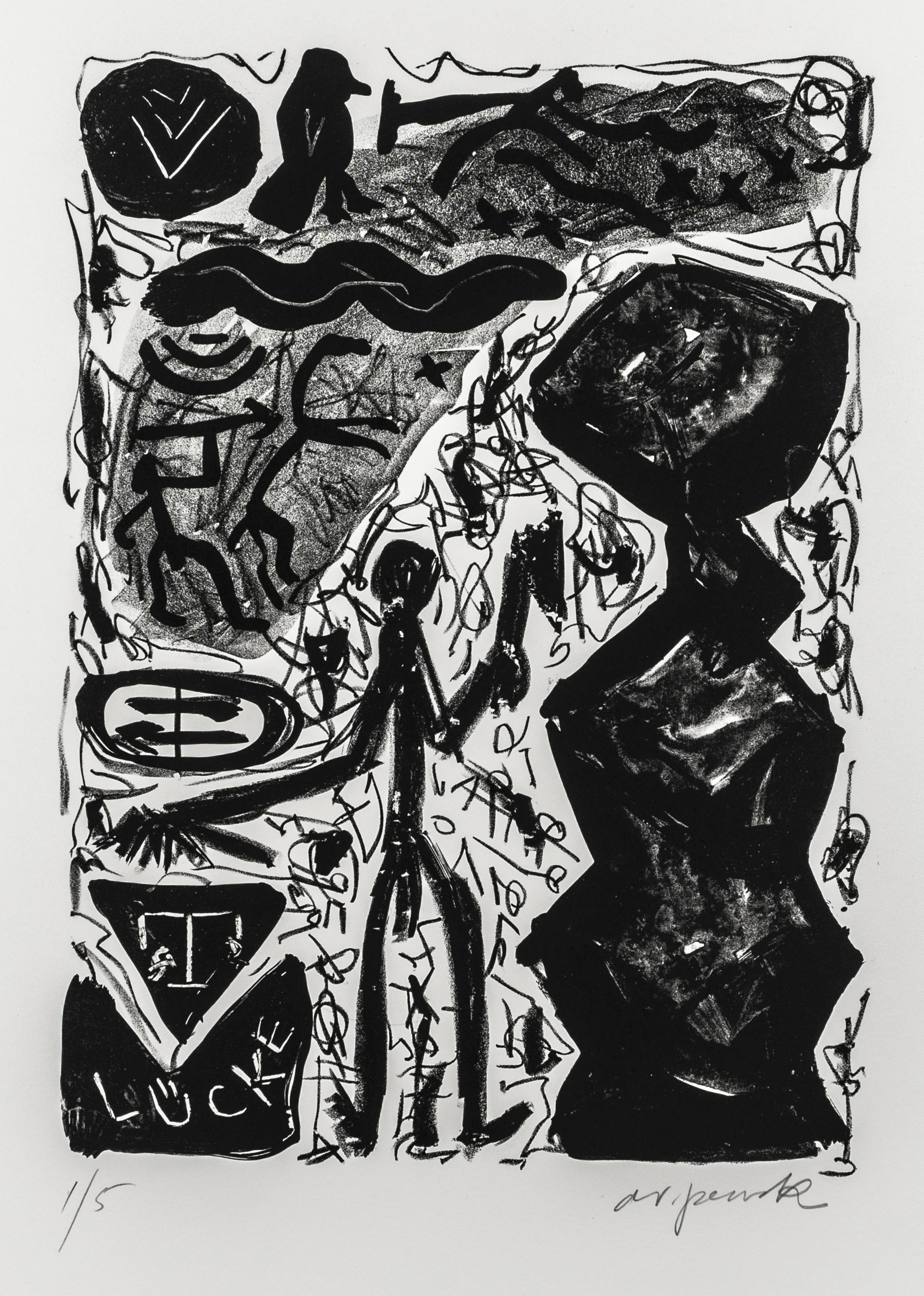 Penck, A. R. Folge von 5 Lithographien - Image 5 of 10