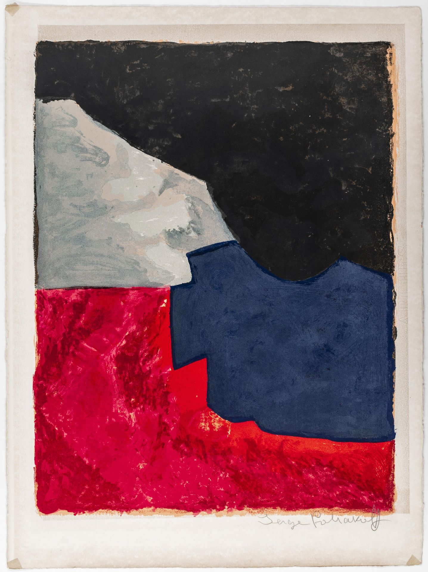 Poliakoff, Serge. Composition rouge, - Bild 2 aus 3