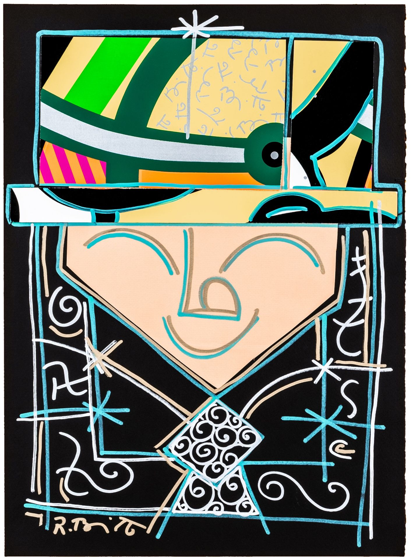 Britto, Romero. Funny Head. Collage