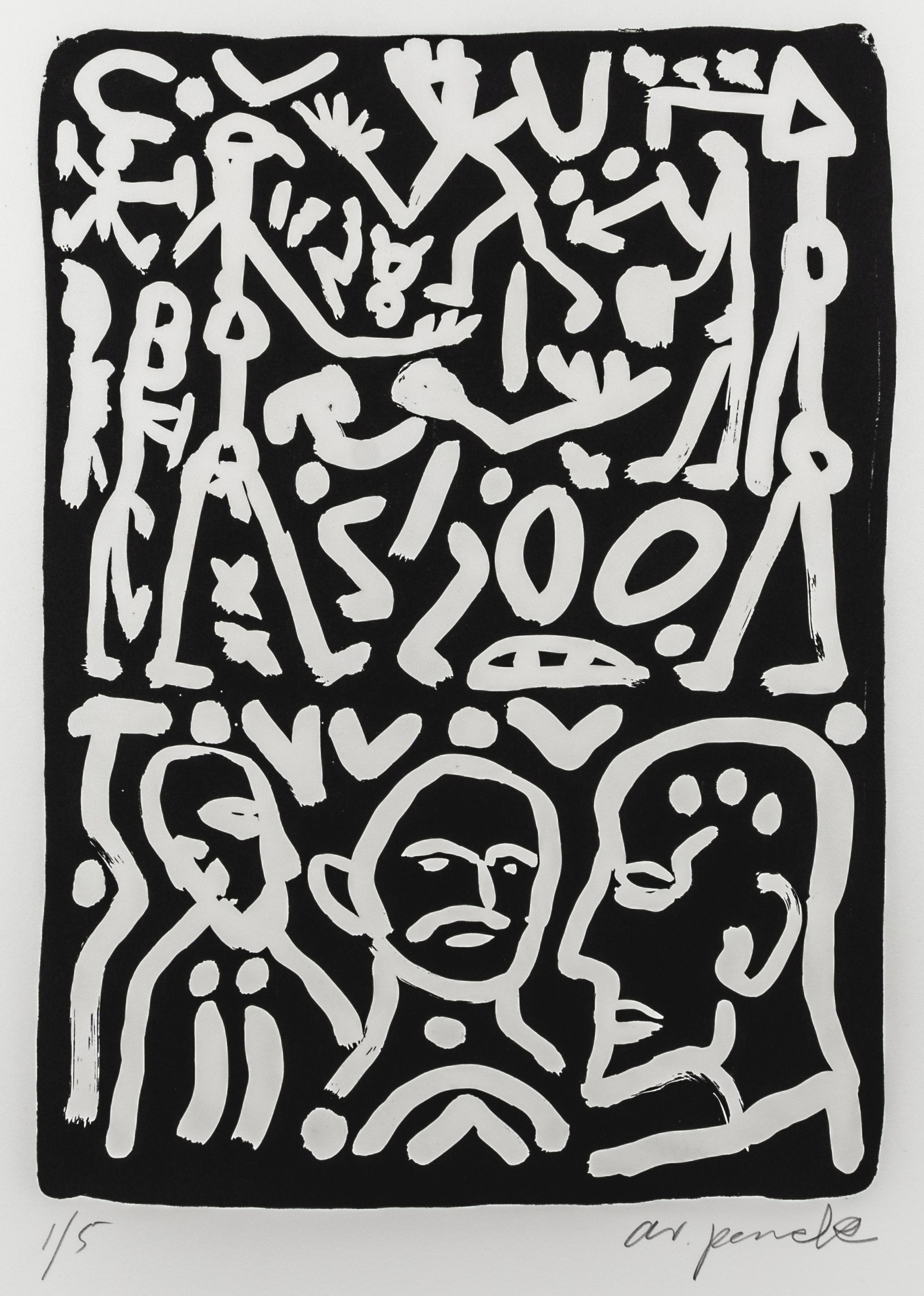 Penck, A. R. Folge von 5 Lithographien