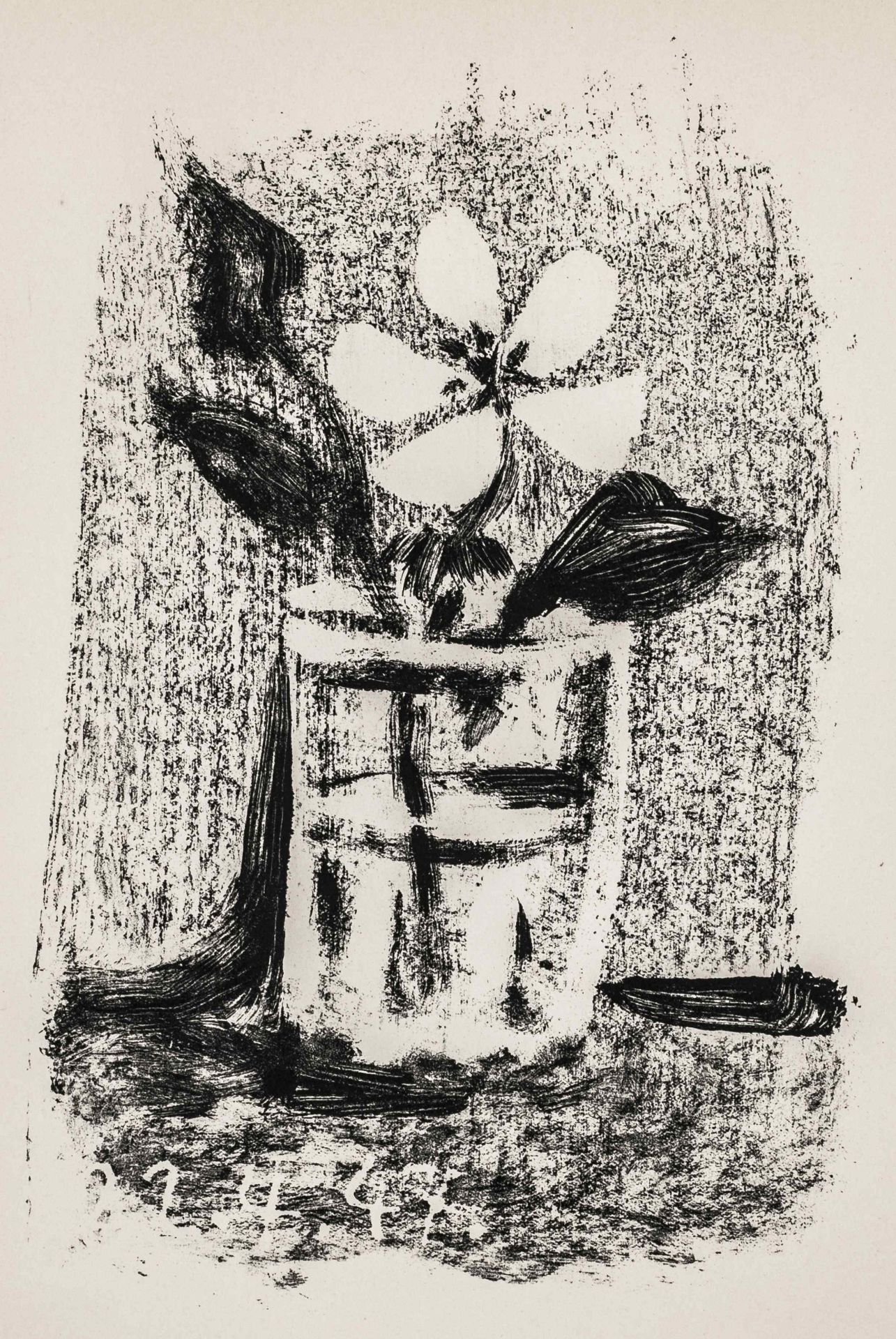 Picasso, Pablo. Fleurs dans une Verre