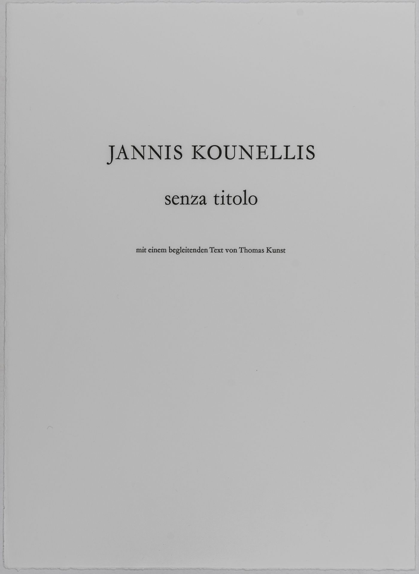 Kounellis, Jannis. Senza Titolo. - Bild 3 aus 5