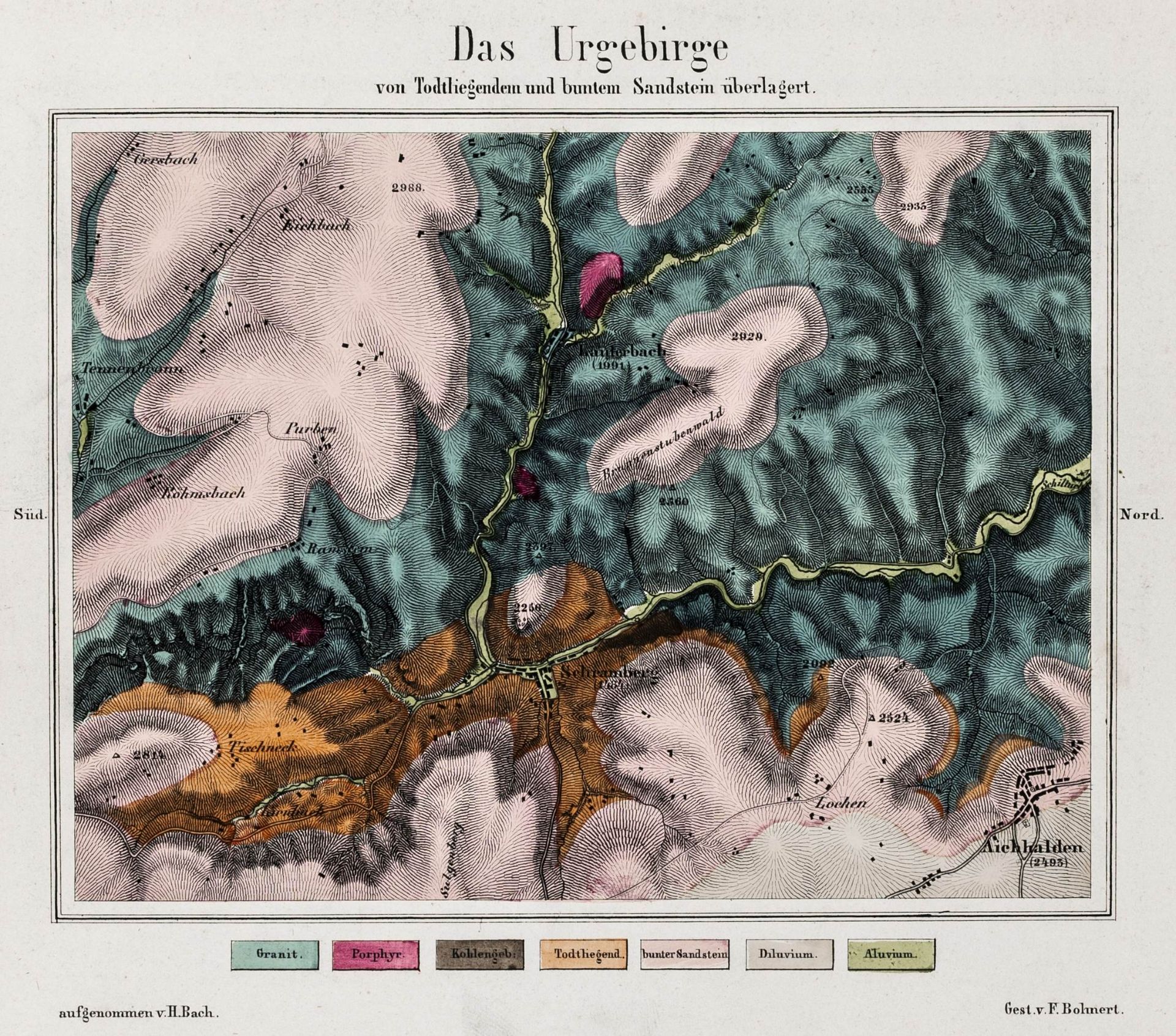 Geologie - - Bach, Heinrich. Die
