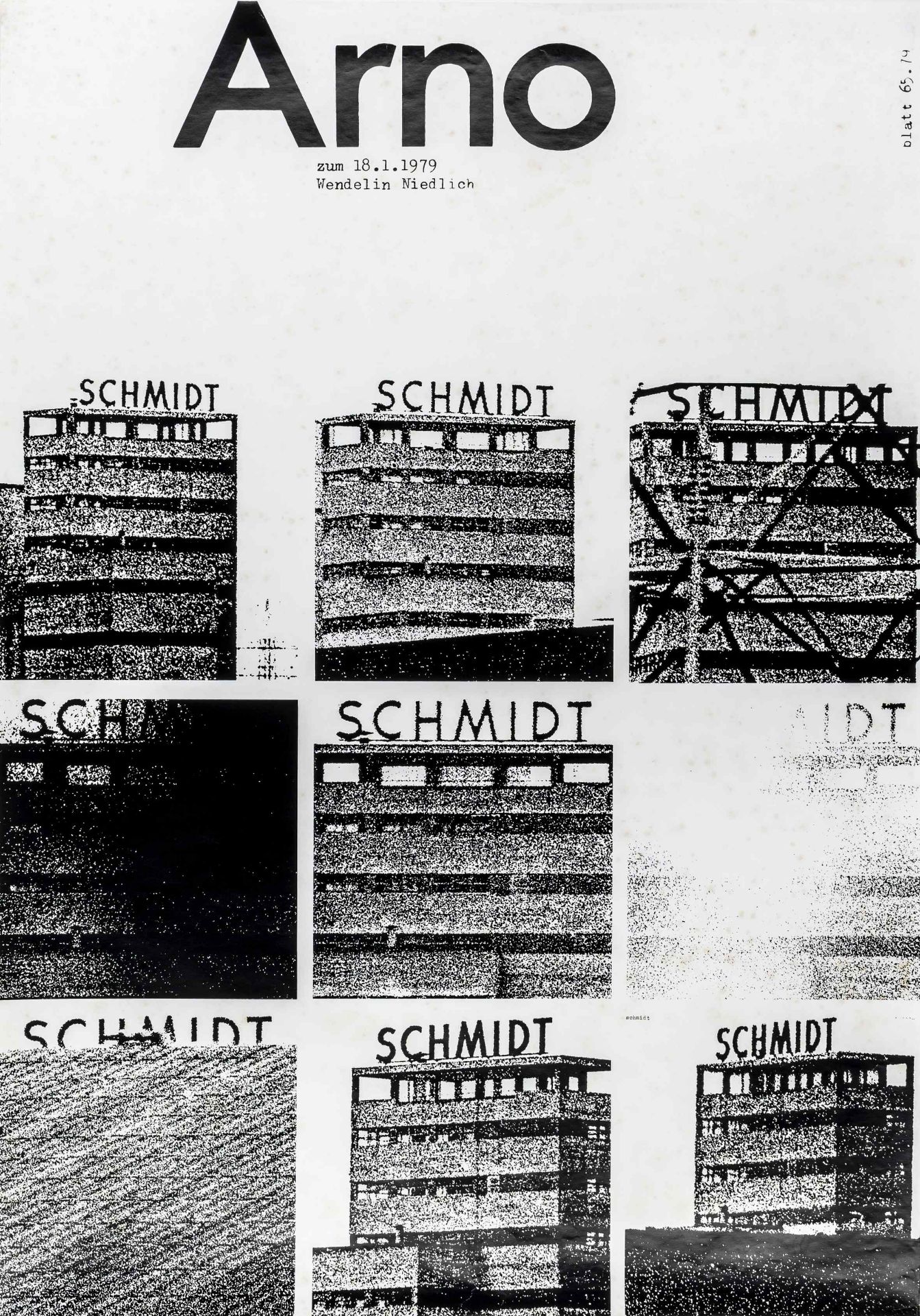 Schmidt, Wolfgang. Arno Schmidt. - Bild 2 aus 4