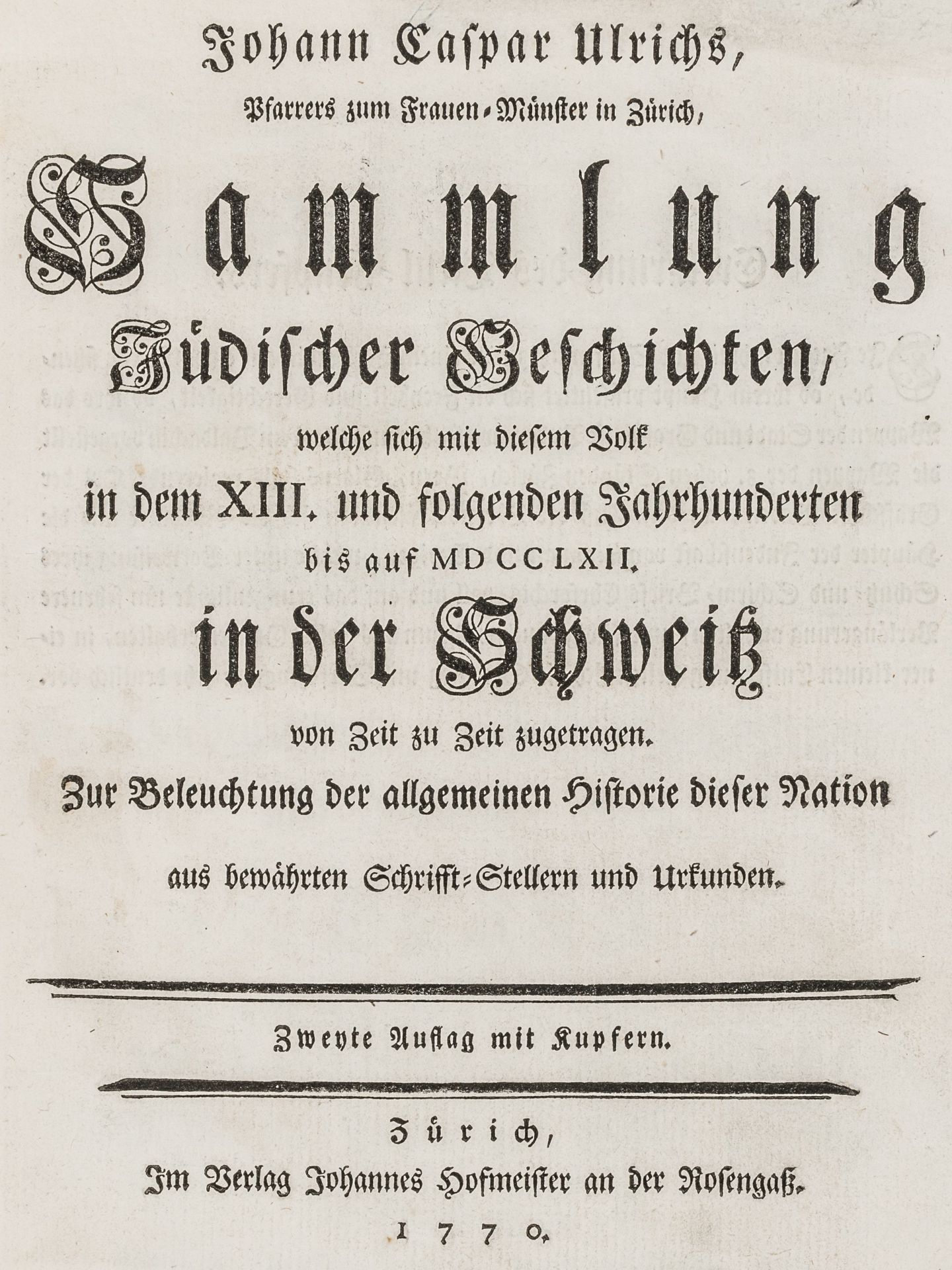 Judaica - Ulrich, Johann Caspar. - Bild 4 aus 4