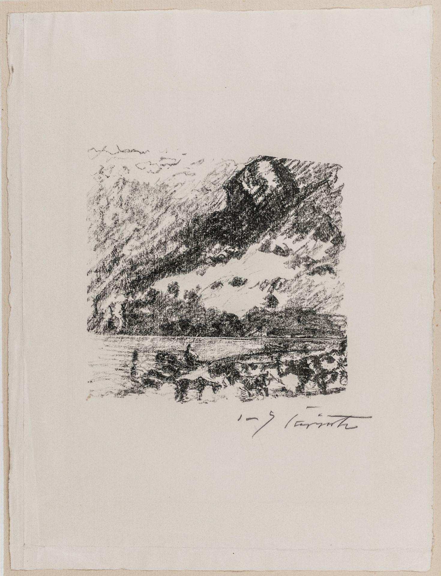 Corinth, Lovis. Bergsee. Lithographie - Image 2 of 2