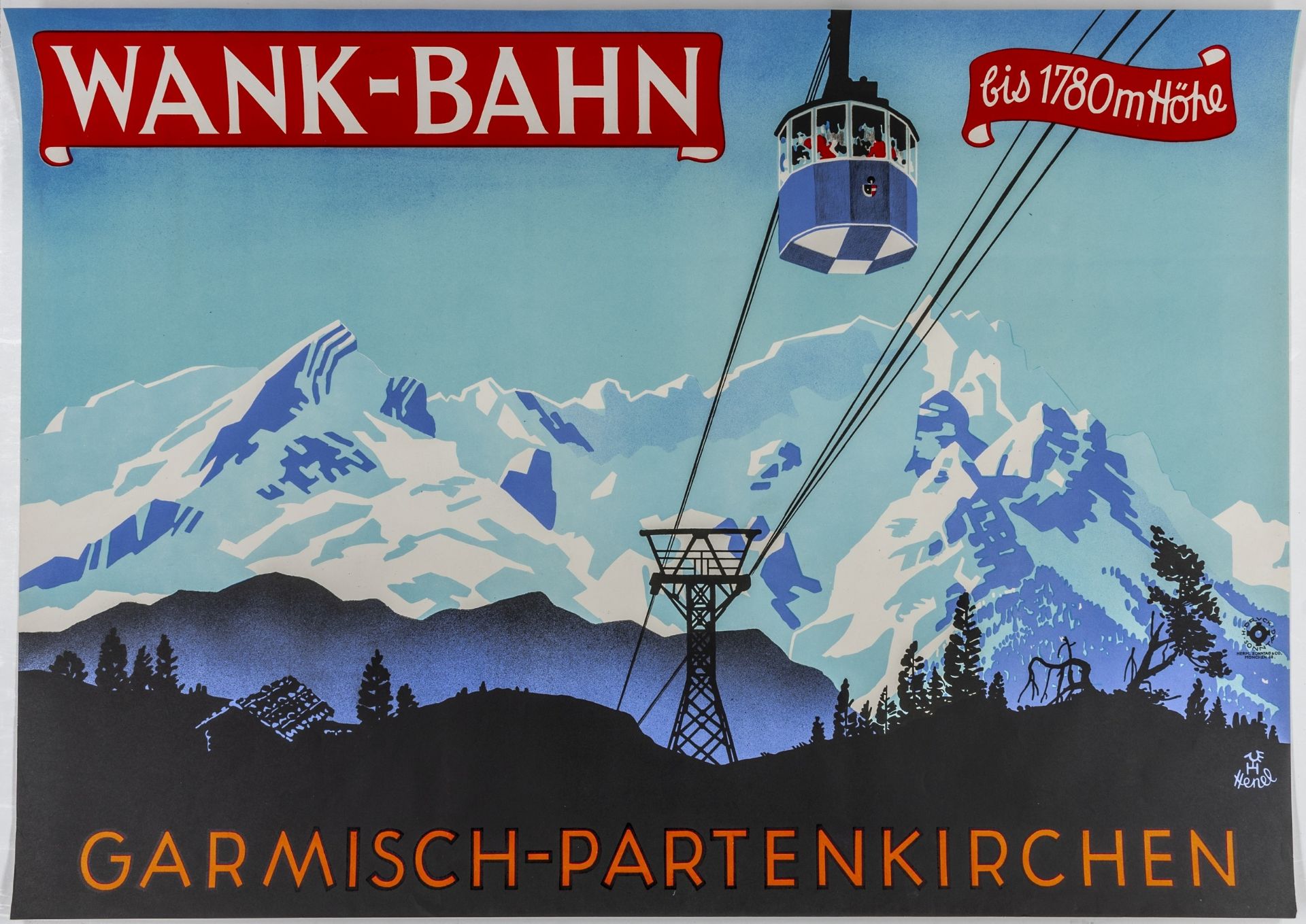 Plakate - - Henel, Edwin. Wank-Bahn, - Image 2 of 2