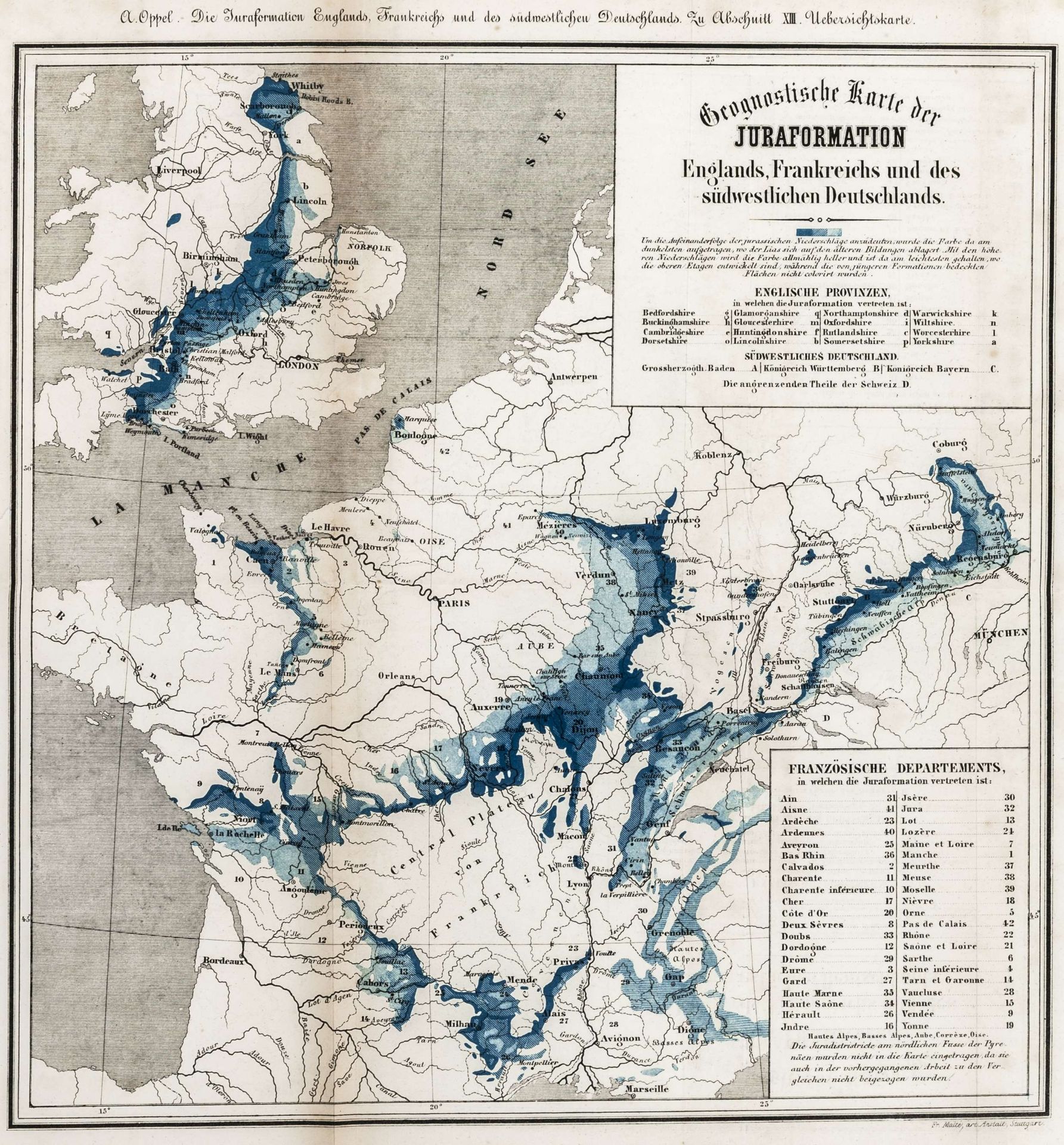 Geologie - - Oppel, Albert. Die