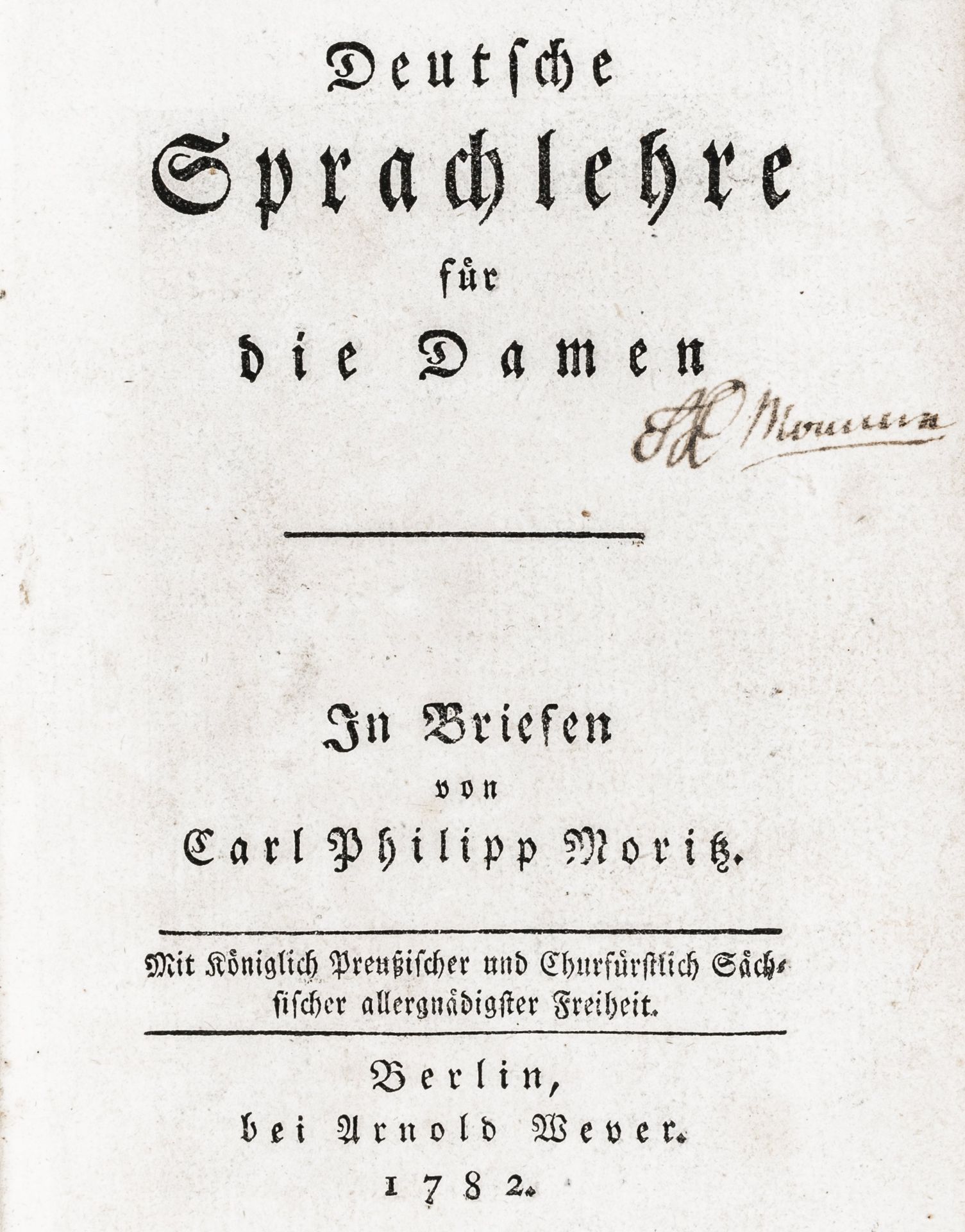 Moritz, Karl Philipp. Deutsche - Bild 2 aus 2