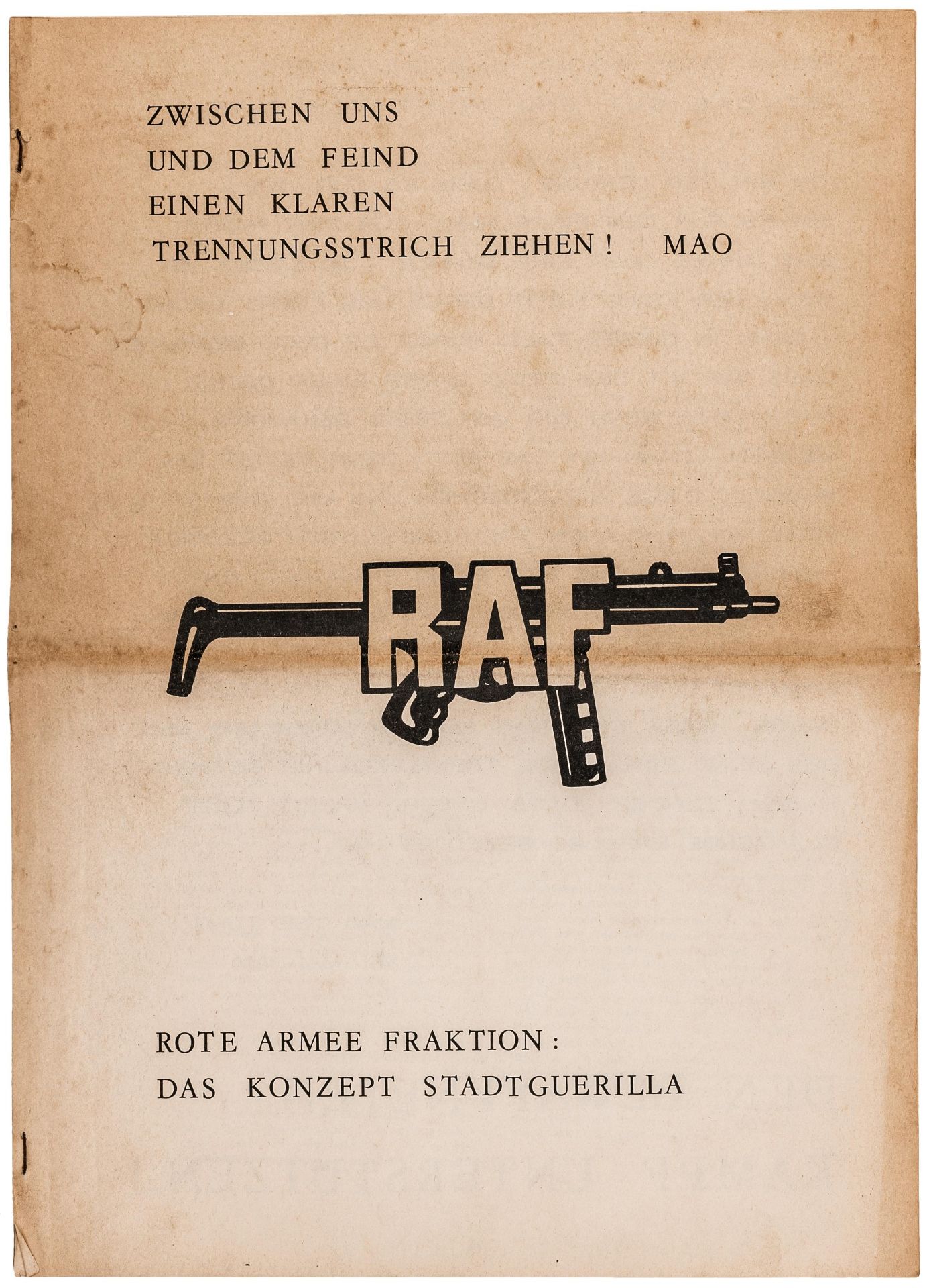 APO - RAF - - Meinhof, Ulrike. Erste