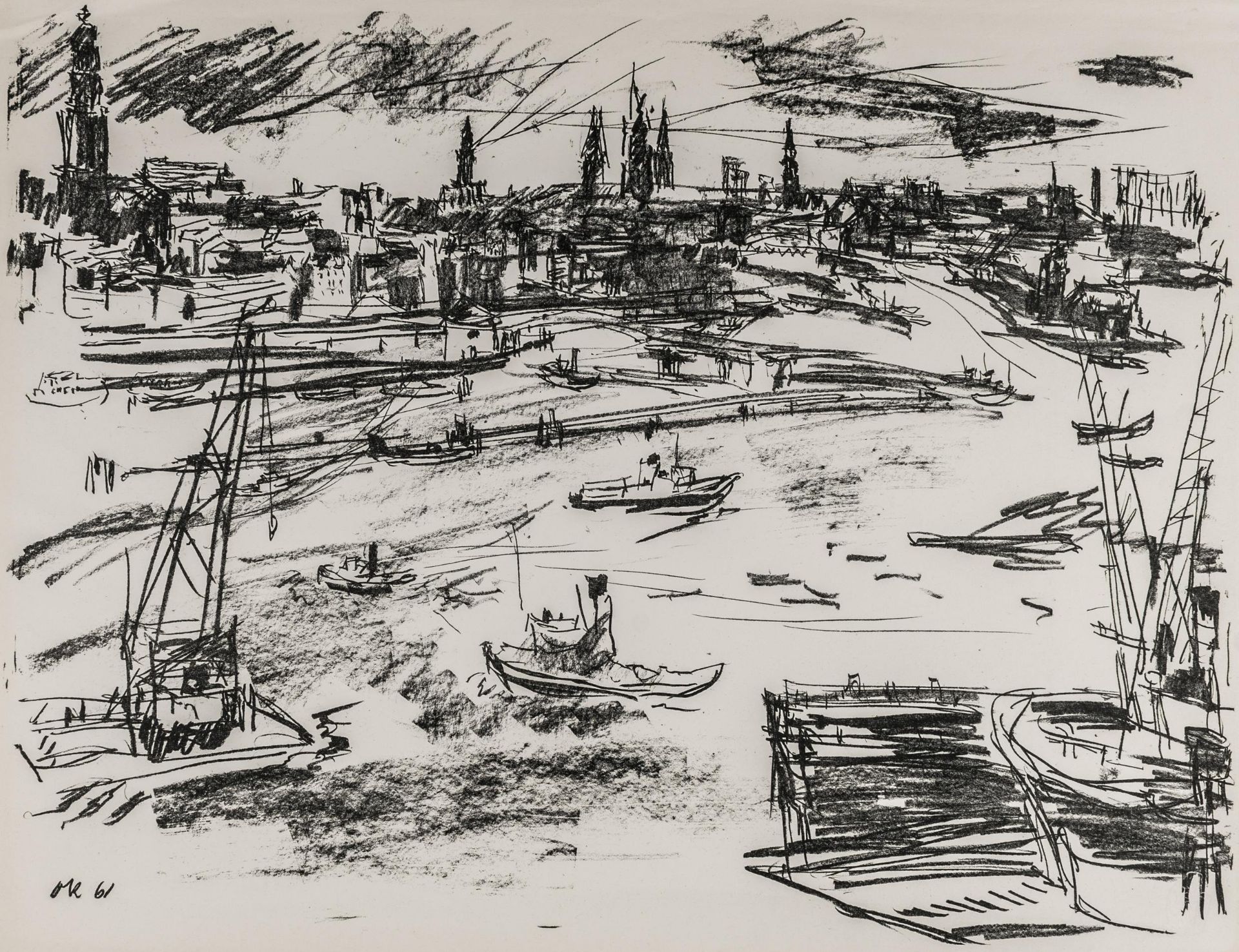 Kokoschka, Oskar. Hamburger Hafen.