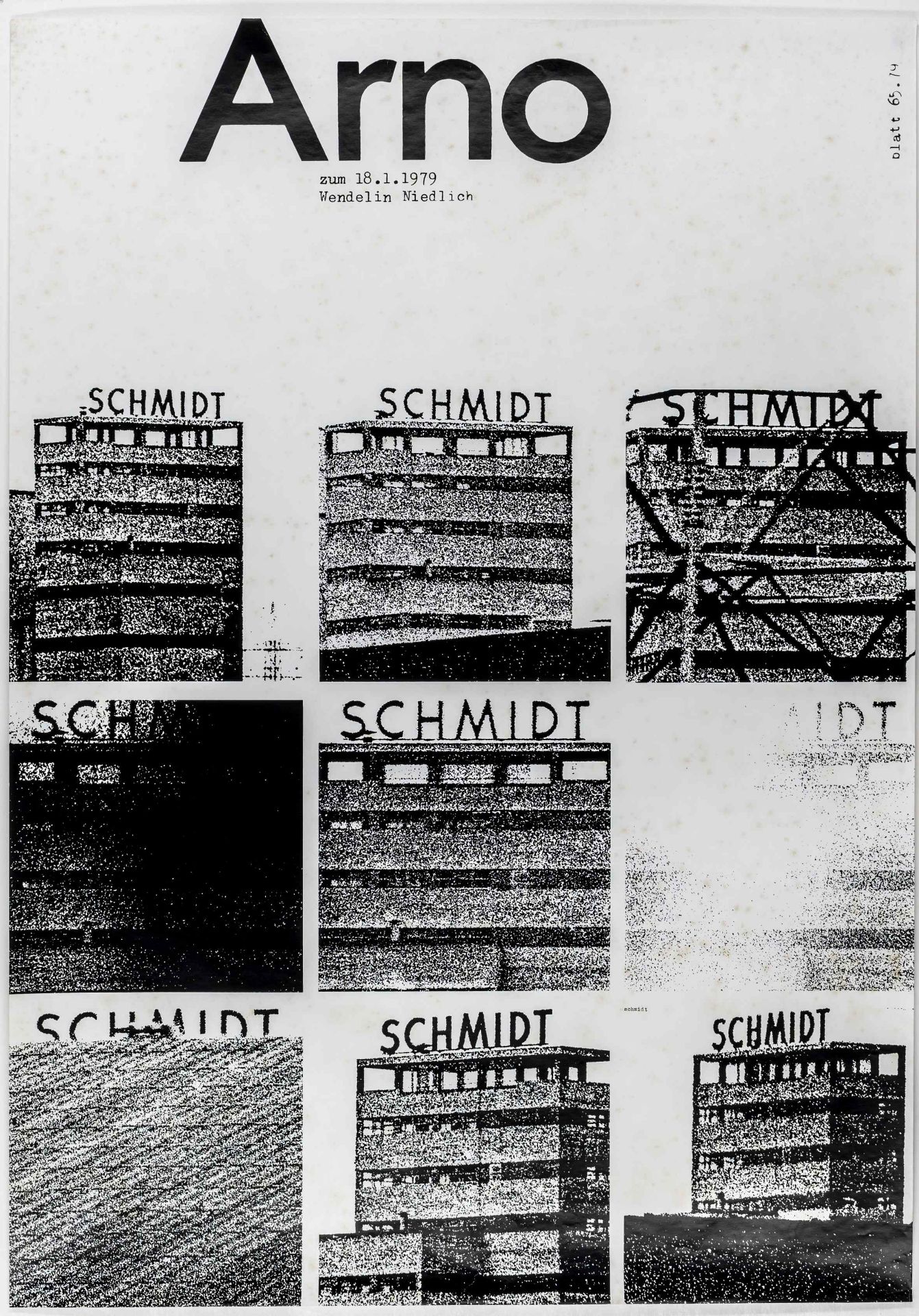 Schmidt, Wolfgang. Arno Schmidt. - Image 4 of 4