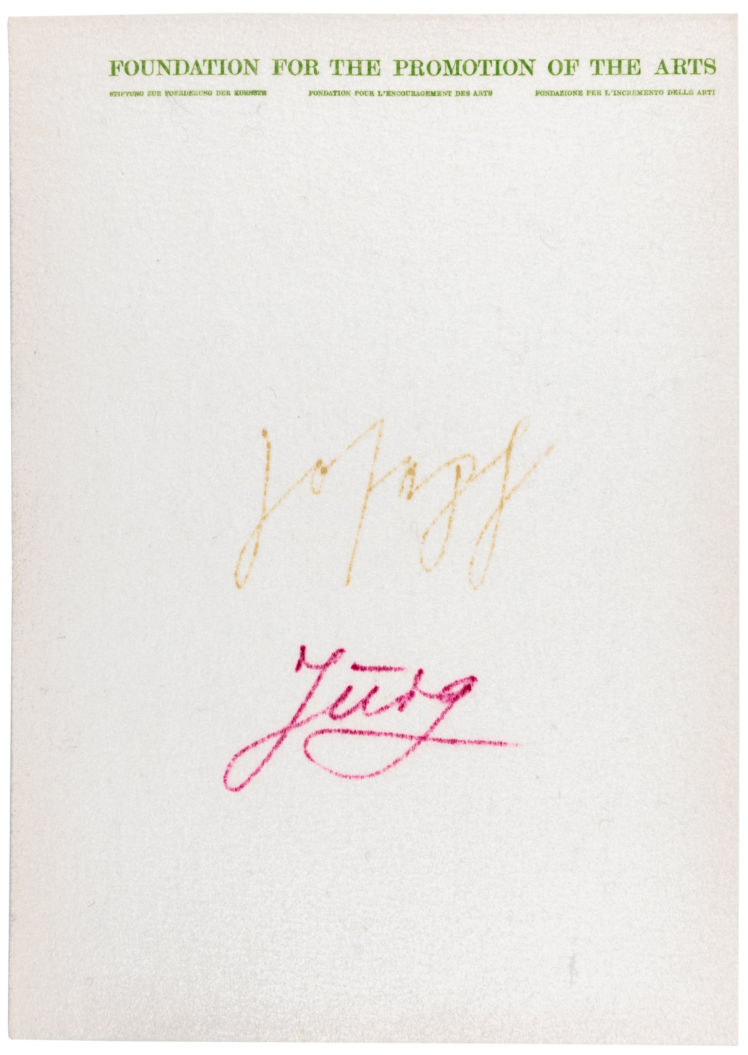 Beuys, Joseph. Filzbriefe. 5 Bögen - Image 2 of 4