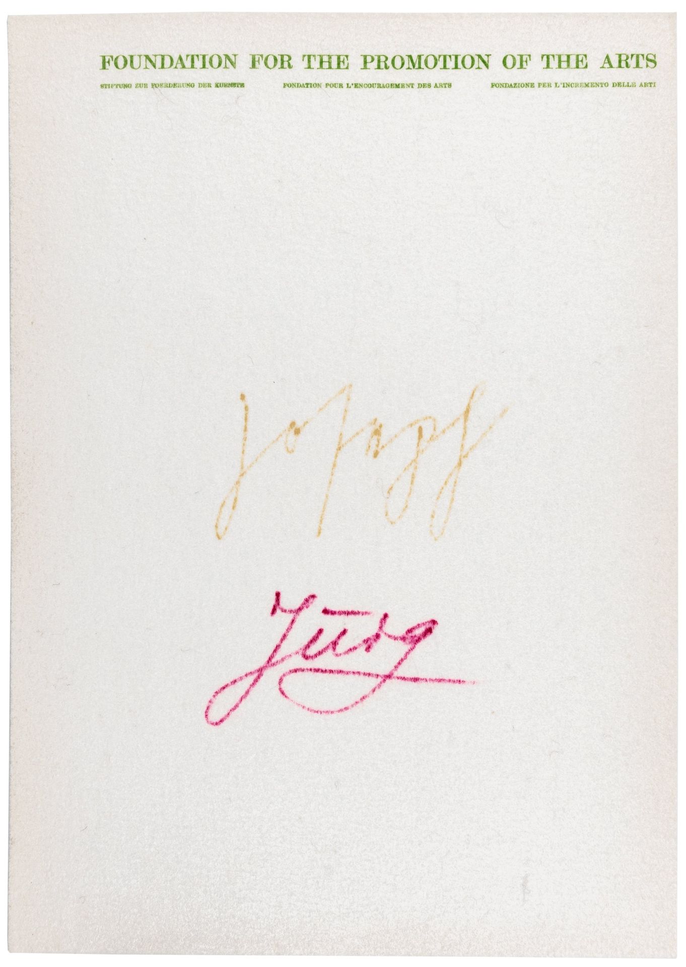 Beuys, Joseph. Filzbriefe. 5 Bögen - Bild 2 aus 4