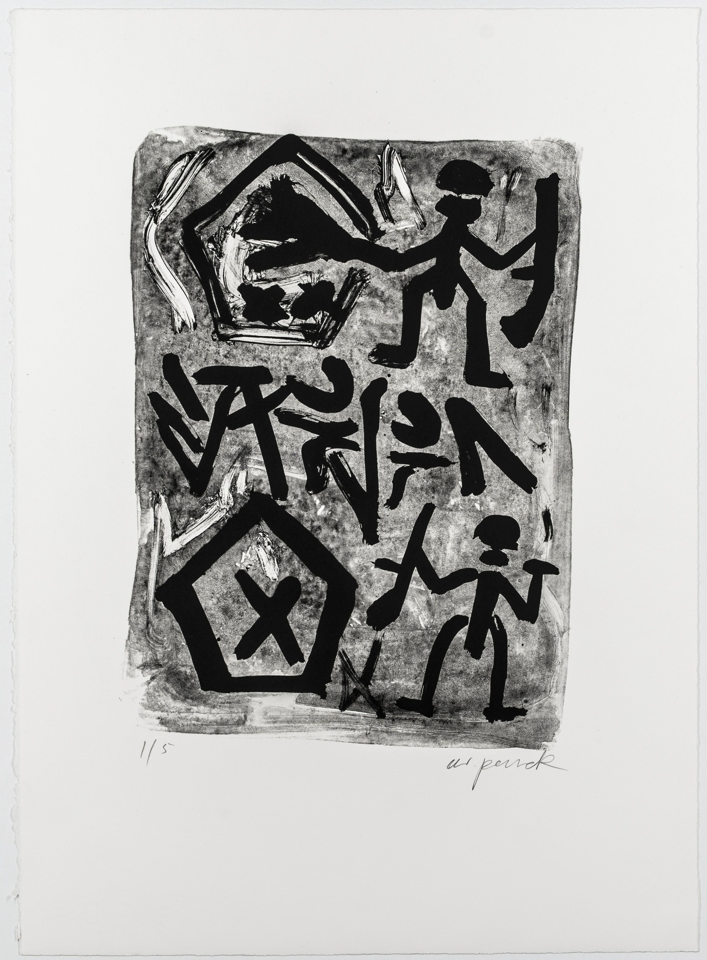 Penck, A. R. Folge von 5 Lithographien - Image 9 of 10