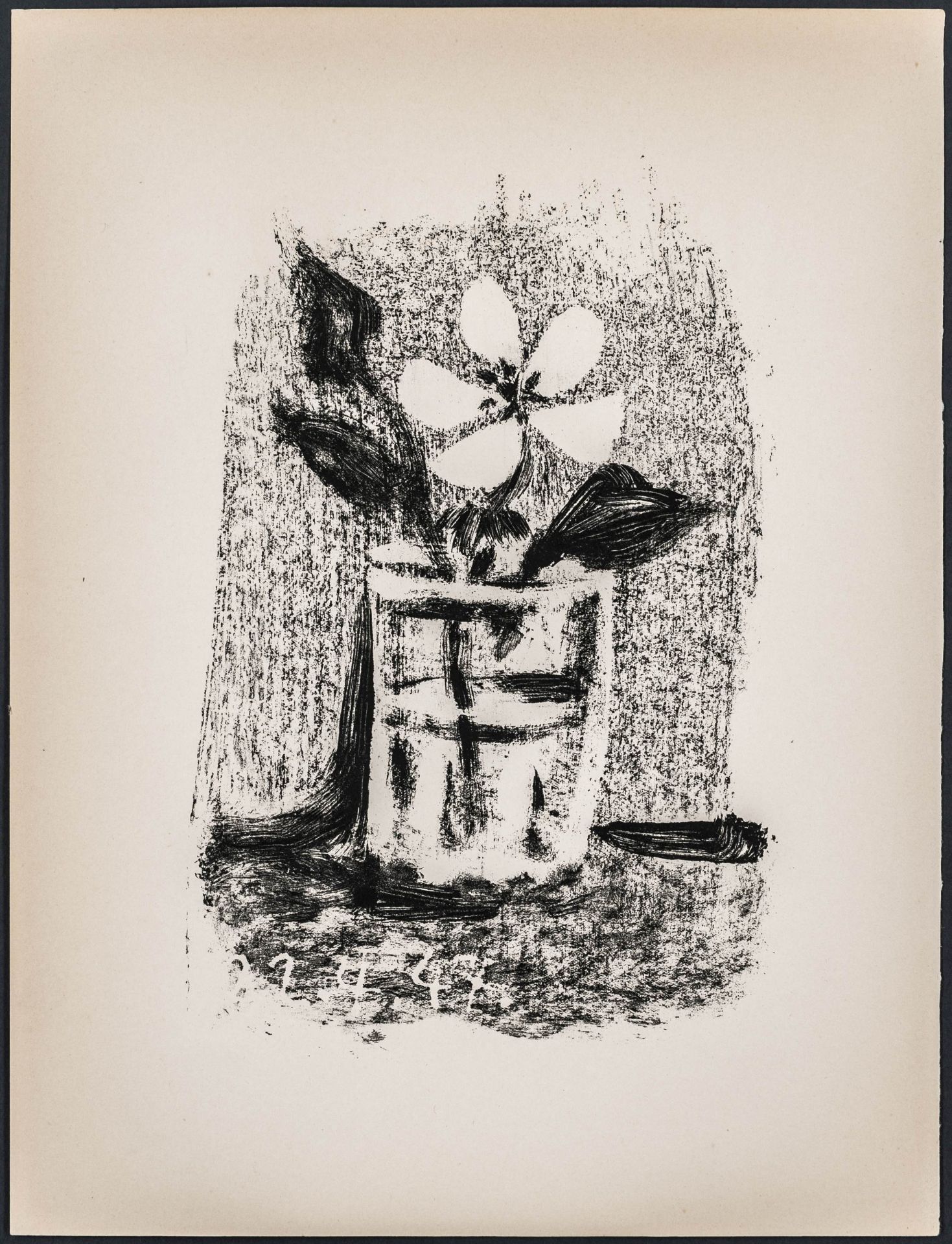 Picasso, Pablo. Fleurs dans une Verre - Bild 2 aus 2