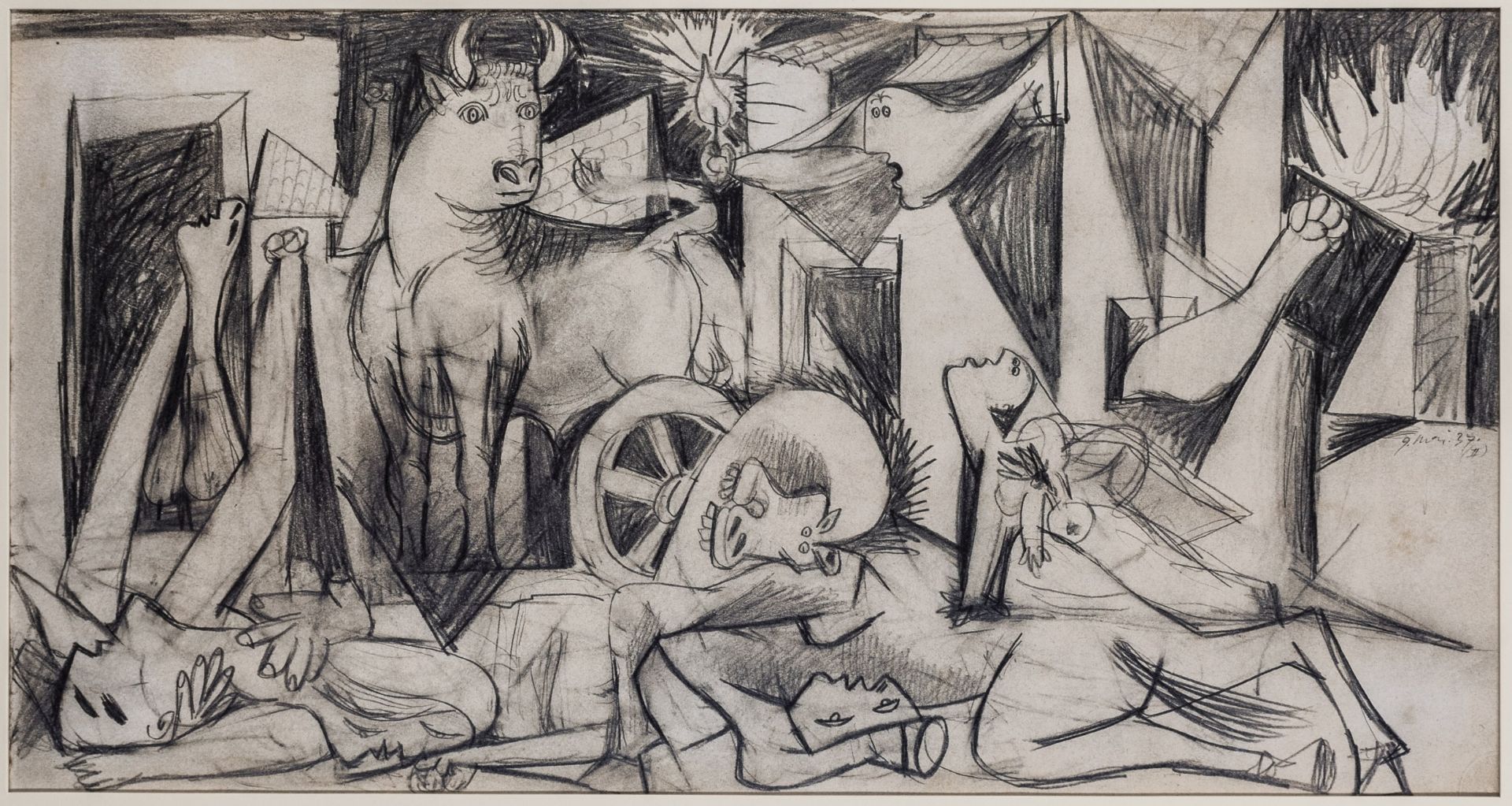 Picasso, Pablo. Guernica. Die Skizzen - Bild 4 aus 6