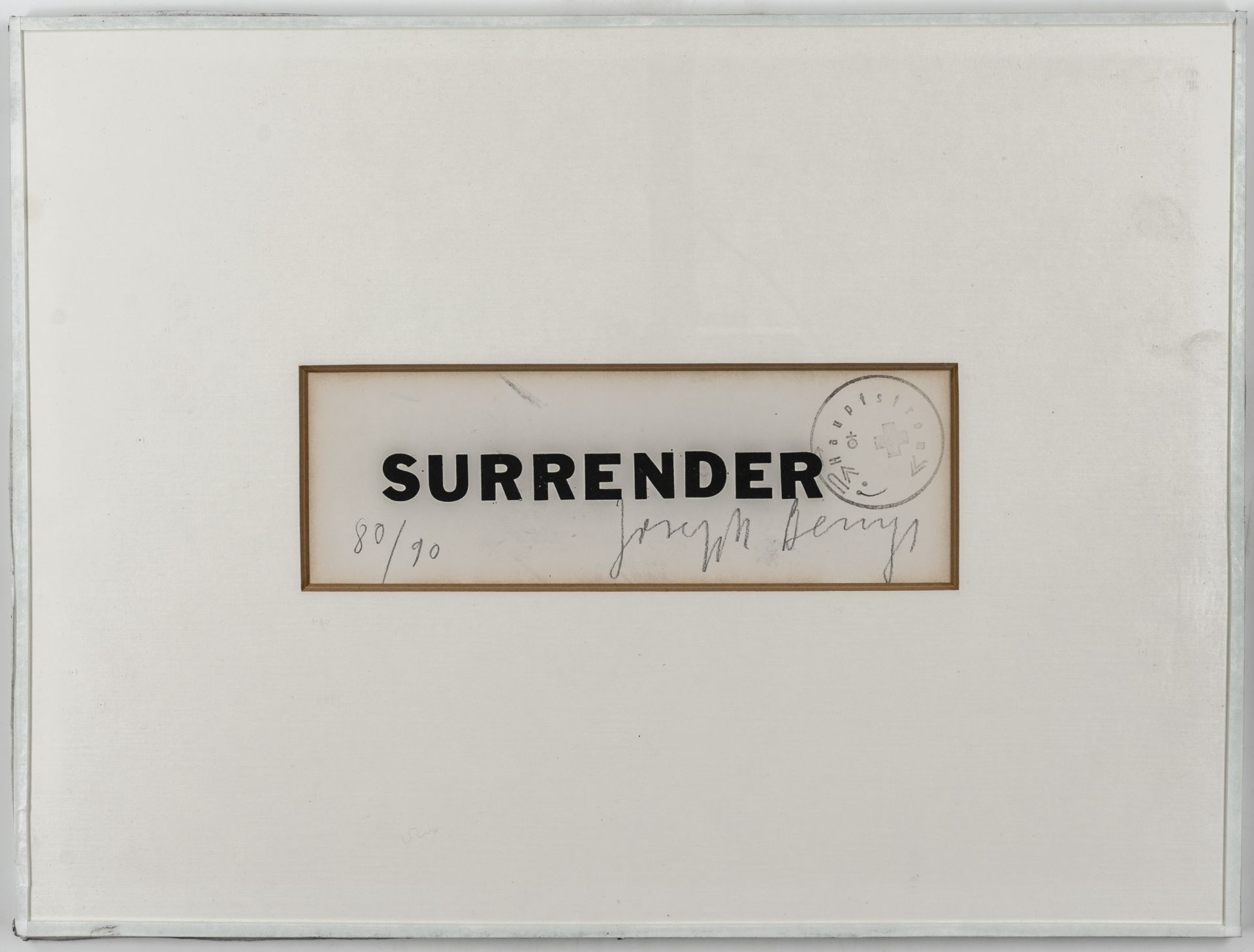 Beuys, Joseph. Surrender I. - Bild 2 aus 2