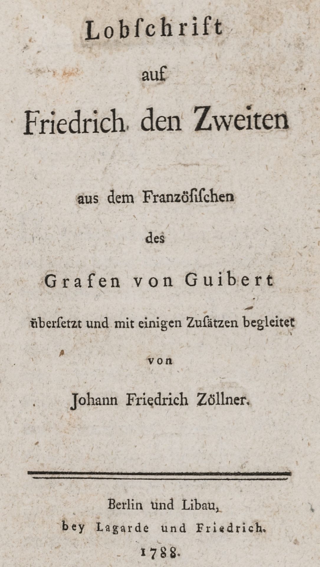 Friedrich II. von Preußen - - Guibert,