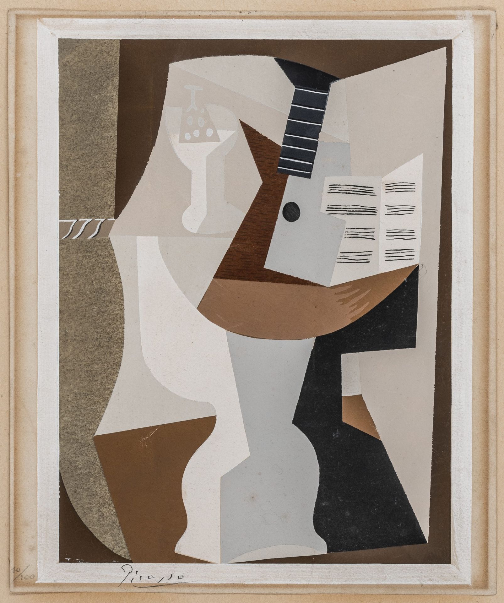 Picasso, Pablo. Guéridon avec guitare - Bild 2 aus 3