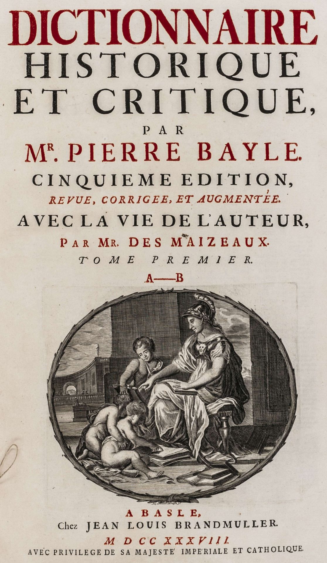 Lexika - Bayle, Pierre. Dictionaire - Bild 2 aus 2