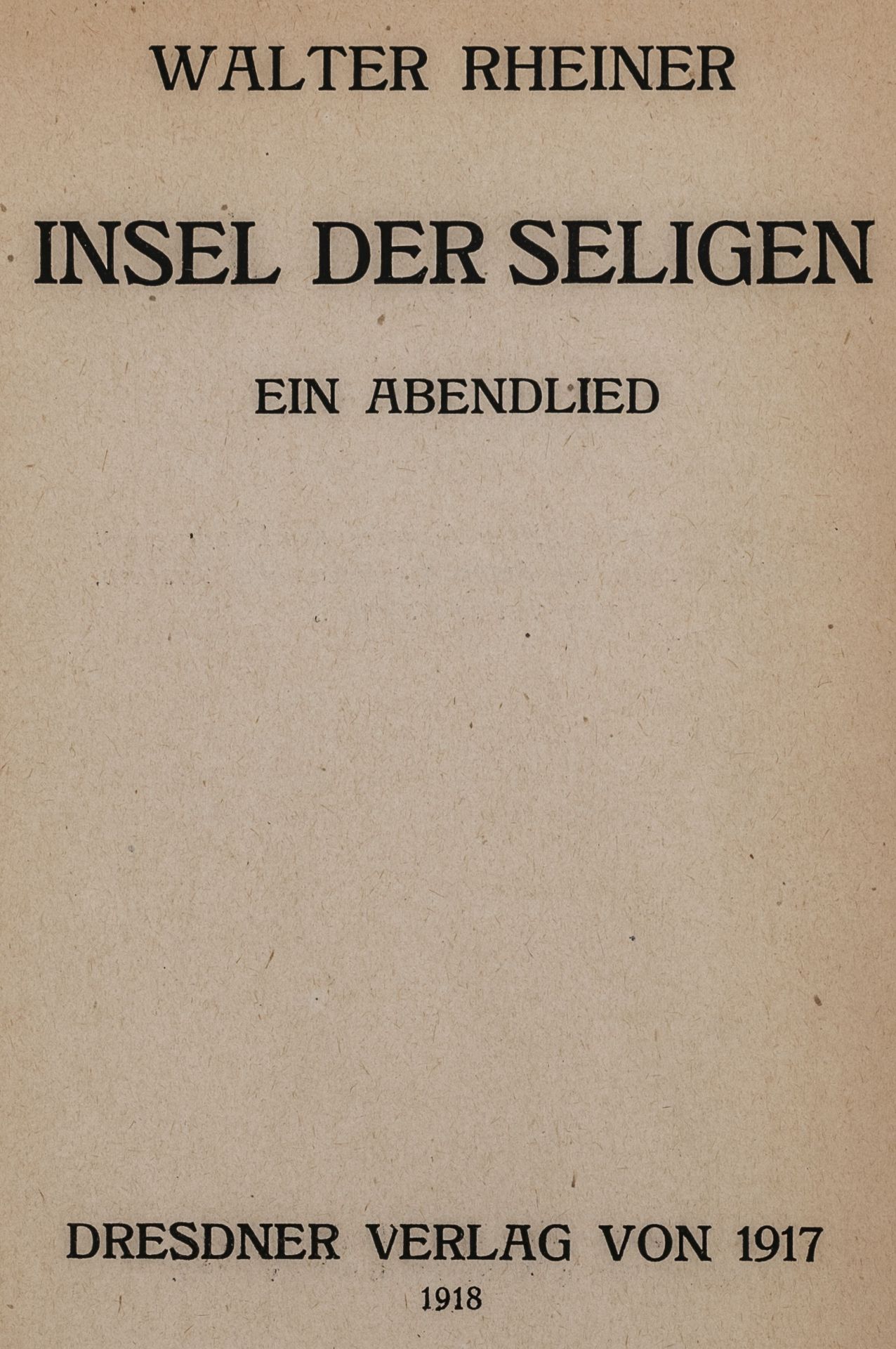 Expressionismus - Rheiner, Walter. - Bild 2 aus 2