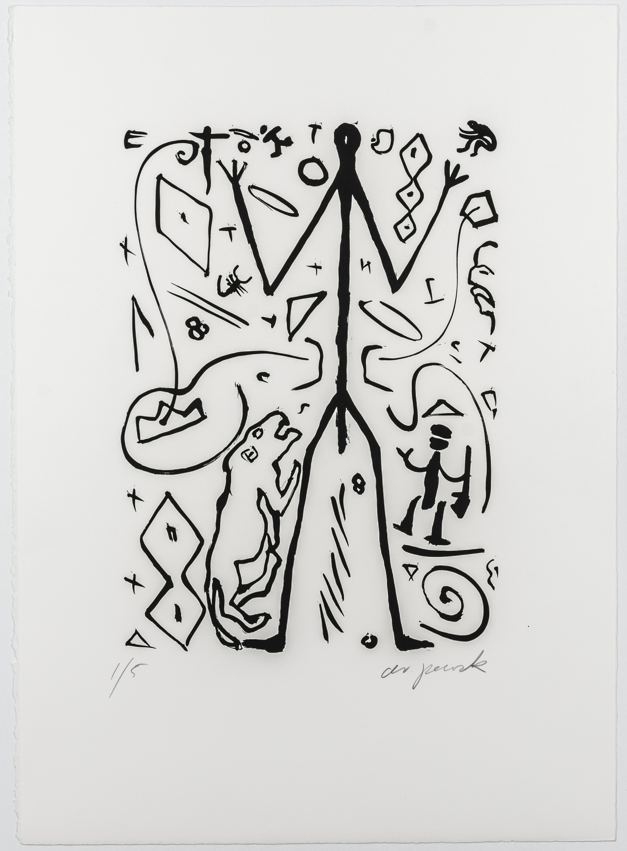 Penck, A. R. Folge von 5 Lithographien - Image 7 of 10